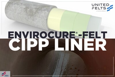 The EnviroCure®-Felt CIPP liner, developed by United Felts, mitigates onsite styrene emissions without sacrificing liner strength.