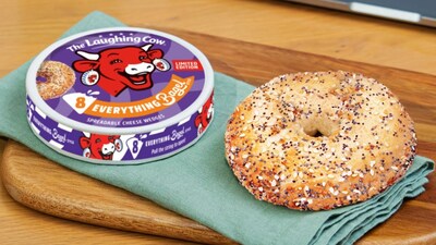 The Laughing Cow Everything Bagel Style combines the savory flavors of garlic, sesame and poppy seed found in an everything bagel.