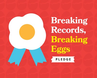 The Breaking Records, Breaking Eggs pledge honors U.S. athletes breaking American records and achieving other firsts in their sports by donating eggs to athletes’ local hometown food banks.