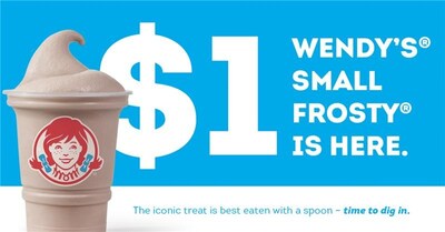 Dip, Sip and Scoop Sweet Summer Savings with Wendy’s iconic Frosty, only a <money>$1</money> for a limited time.