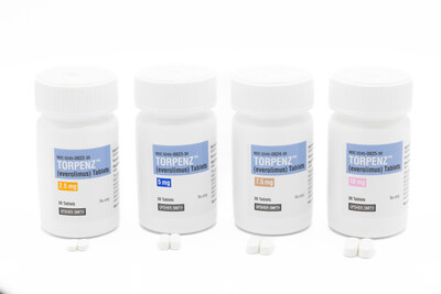 TORPENZ™ (everolimus) Tablets, 2.5 mg, 5 mg, 7.5 mg and 10 mg. Upsher-Smith Laboratories, LLC.