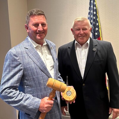 Col John Reed, USMC (Ret) with Col Mike Kessler, USMC (Ret), at Kessler’s retirement from the Young Marines National Foundation