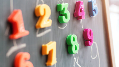 Practice counting and identifying numbers.