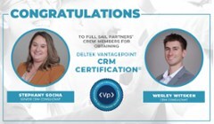 Full Sail Partners' Commitment to Expertise: Socha and Witsken Attain Vantagepoint CRM Certifications