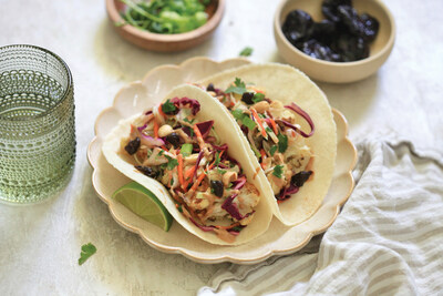 Cauliflower Tacos with Peanut Sauce