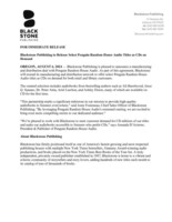 Press Release for Blackstone Publishing X PRH Audio Announcement