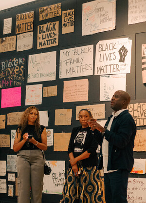 Award Winning Author, Ed Norwood leads a Candlelight Vigil for Sonya Massey, George Floyd, and Victims of Excessive Police Force at the ASU Art Museum Twin Flames Closing Event for The George Floyd Uprising Exhibit from Minneapolis to Phoenix