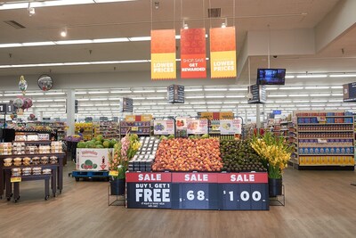 The entrance to the newly revamped Family Fare store features high value and fresh products.