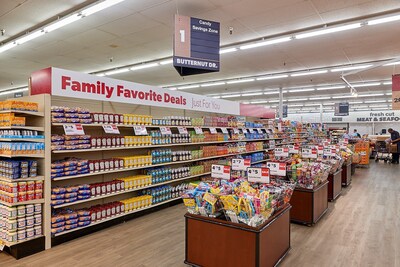 An expanded value wall offers shoppers at the new Family Fare in Holland, Mich. a chance to get hot deals on select products.