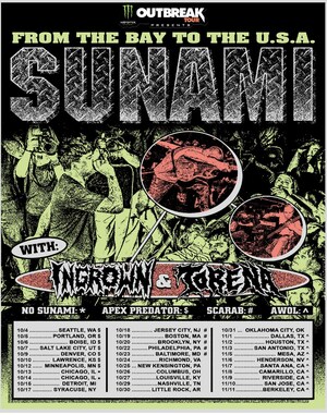 Rising Hardcore Act SUNAMI Hits the Road for the Monster Energy Outbreak Tour