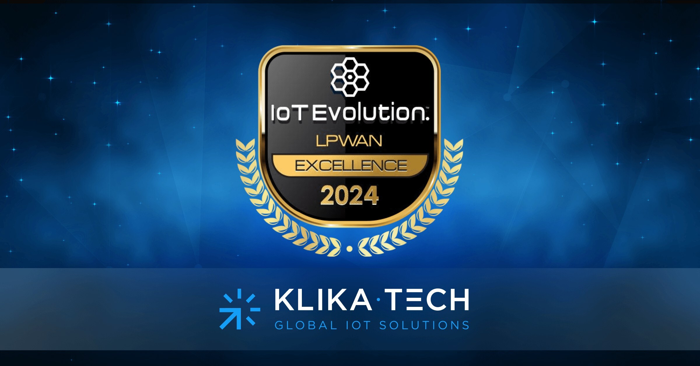 Klika Tech Wins 2024 IOT Evolution LPWAN Excellence Award