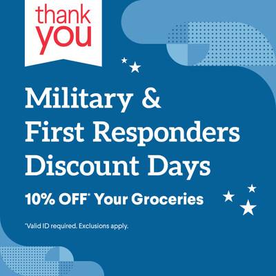Military & First Responder Discount Days: 10% Off Your Groceries