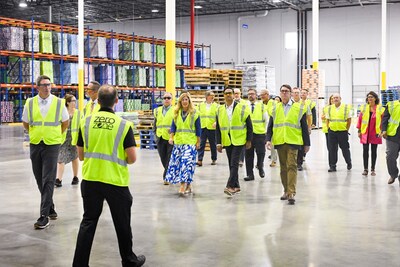 Local community and business leaders join a tour of PepsiCo Beverages North America’s new state-of-the-art distribution facility – the company’s largest in the Southeast – in Smyrna, Tenn. on Tuesday, August 6, 2024. (Photo by John Amis / PepsiCo Beverages North America / AP Images)