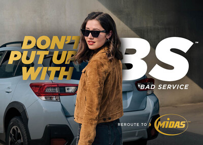 New Don't Put Up With B.S.™ (Bad Service) campaign from Midas conveys examples of the bad service consumers have faced in the auto repair industry, like being talked down to or forced to urgently make a decision, with humor and a call to inspire real change.