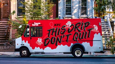 KFC is hitting the road with the Sauce Serve Truck. This take on a nostalgic ice cream truck will pop up in select cities starting August 17, giving fans the chance to sauce their own KFC Nuggets and score limited-edition merch – for free (while supplies last)!