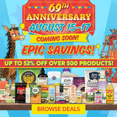 Customers will experience a carnival of "Epic Savings" with up to 53% off on over 500 products from August 15-17, 2024 at all Natural Grocers locations.