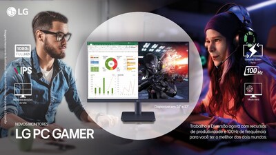 Novos Monitores LG PC Gamer chegam ao mercado nas versões de 24 e 27 polegadas em agosto e setembro. Crédito: Divulgação LG