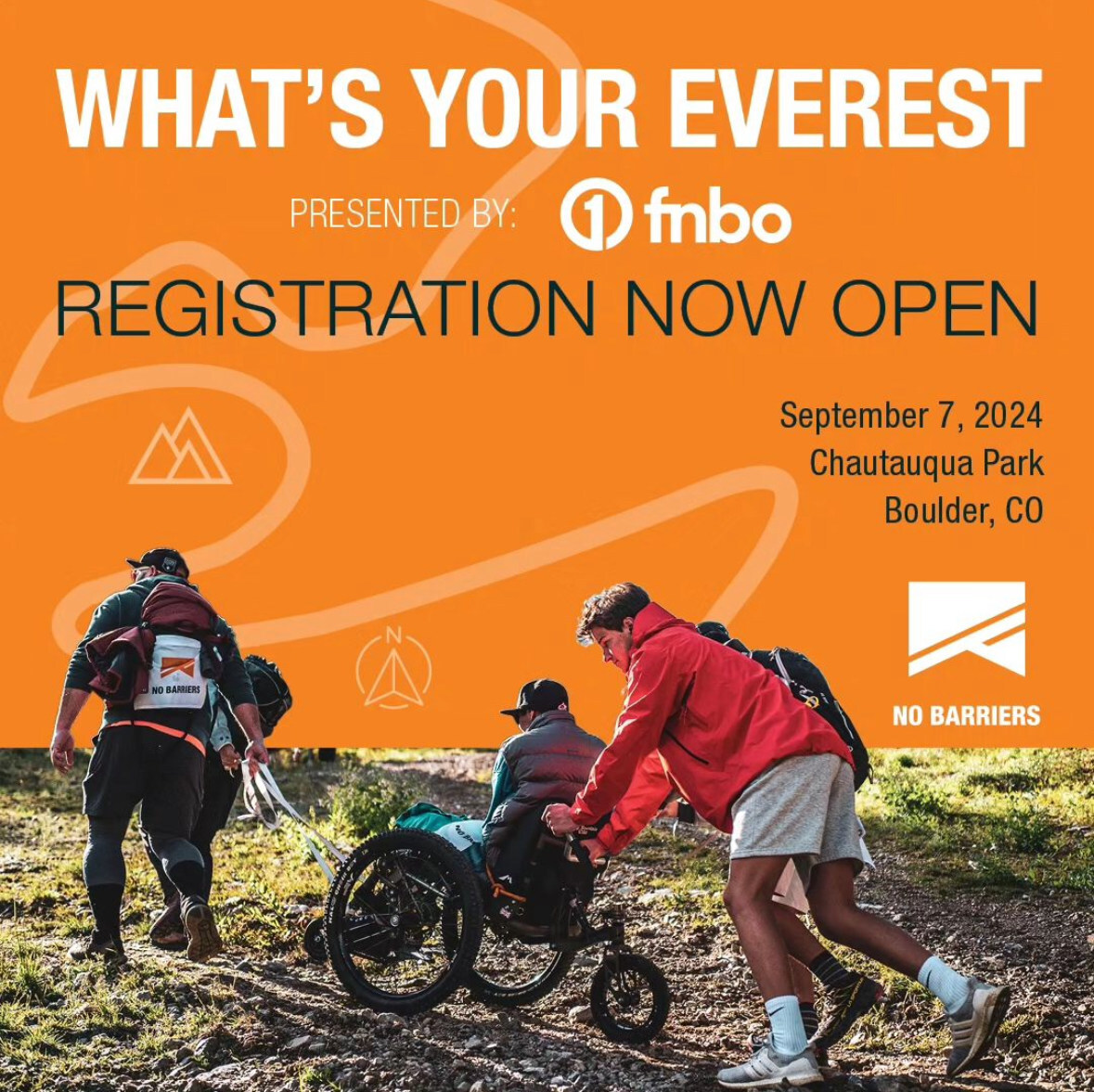 No Barriers Announces 2024 What's Your Everest, Sponsored by FNBO