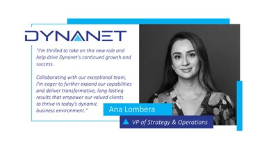 Ana Lombera Promoted to Dynanet VP of Strategy and Operations