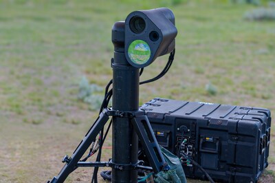 AIM Defence's Fractl:1 Tactical Directed Energy Unit Deployed at DRDC Suffield, Alberta Canada (PRNewsfoto/AIM Defence)