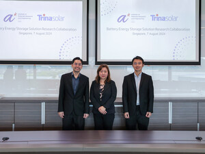 Trinasolar Partners with A*STAR on Innovation in Advanced Energy Storage Battery Technologies