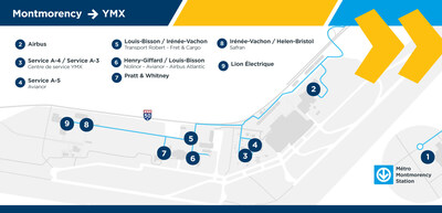 A PUBLIC TRANSPORT PROJECT AT YMX INTERNATIONAL AEROCITY OF MIRABEL (CNW Group/Aéroports de Montréal)