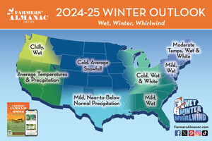 Farmers' Almanac Releases Wet Winter Whirlwind Forecast