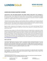 LUNDIN GOLD DOUBLES QUARTERLY DIVIDEND (CNW Group/Lundin Gold Inc.)