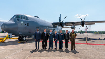 Representatives from Lockheed Martin, the New Zealand Embassy to the United States, the New Zealand Ministry of Defence, the New Zealand Defence Force and the Royal New Zealand Air Force gathered at the Lockheed Martin Aeronautics site Marietta, Georgia, on Aug. 8, 2024, to celebrate the delivery of the RNZAF's first of five C-130J Super Hercules airlifters. Photo by Thinh D. Nguyen