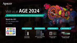 Experience Apacer's SSDs with up to 100,000 P/E Cycles at AGE 2024: The Ultimate Solution for Casino Gaming Applications