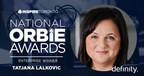 Enterprise ORBIE Winner, Tatjana Lalkovic of Definity Financial Corporation