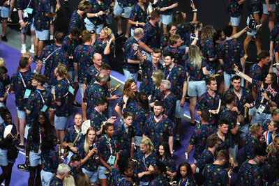 Team Great Britain arrive during the closing ceremony of the 2024 Paris Olympic Games, at the Stade de France, Paris. Picture date: Sunday August 11, 2024. (Photo by John Walton/PA Images via Getty Images) Courtesy of Ben Sherman