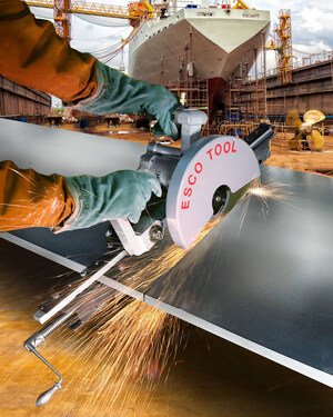 ESCO Tool Introduces a Pneumatic Saw and Quick-Clamp that Cuts Steel Plate On-Site