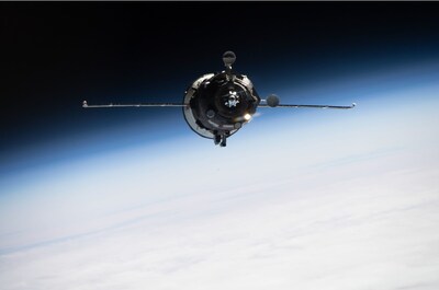 The Progress 86 cargo spacecraft approaches the International Space Station's Poisk module on Dec. 3, 2023, ahead of its docking. Credit: NASA