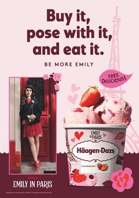 Häagen-Dazs unveils its Be More Emily campaign, a global partnership with Emily in Paris to encourage fans to embrace life’s sweet moments