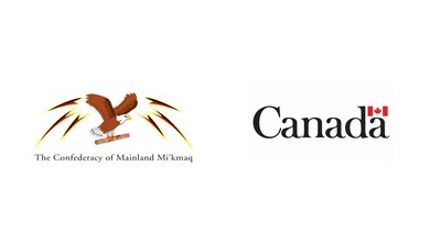 Logos de la Confederacy of Mainland Mi'kmaq et du gouvernenment du Canada (Groupe CNW/Services aux Autochtones Canada)