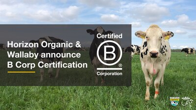 Horizon Organic and Wallaby have achieved B Corp Certification, reinforcing an ongoing commitment to meeting high standards of social and environmental impact, transparency and accountability. Both Horizon Organic and Wallaby operate under the belief that doing business and doing good should not only coexist, but can and should be mutually beneficial. Becoming B Corp Certified builds on this core value and reinforces a commitment to inspiring better living through innovative dairy brands.