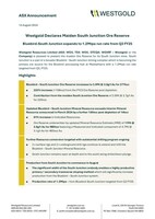 Westgold Declares Maiden South Junction Ore Reserve (CNW Group/Westgold Resources Limited)