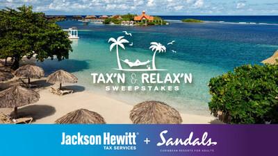 One lucky entrant will be randomly selected to win Jackson Hewitt’s Tax’n & Relax’n sweepstakes, where they will win an all-inclusive Caribbean vacation for two to any Sandals Resort in Jamaica and $2,000 cash prize for spending and travel expenses. Entry period: Aug. 15, 2024, through Aug. 31, 2024, and the winner will be selected and notified by Sept. 3, 2024. For full official rules, visit www.jacksonhewitt.com/legal/tax-relax-sweepstakes/.