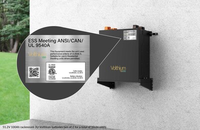 integrated UL1077 circuit breaker, M10 battery terminals supporting cables up to AWG-4/0 (CNW Group/VOLTHIUM)