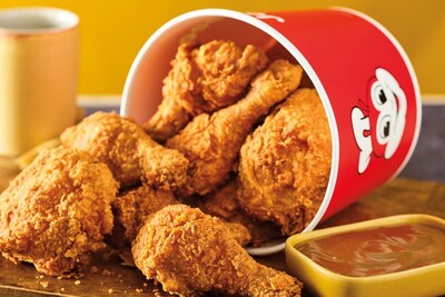 Joy at first bite: Jollibee’s world-famous crispy and juicy Chickenjoy fried chicken.