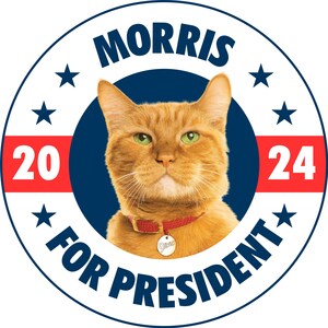 ICONIC 9LIVES SPOKESCAT MORRIS LAUNCHES PRESIDENTIAL BID TO PROMOTE "PAWS-ITIVITY." COULD YOUR PET BE HIS RUNNING MATE?