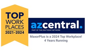 MaxorPlus wins AZ Central Top Workplace Award for the fourth consecutive year