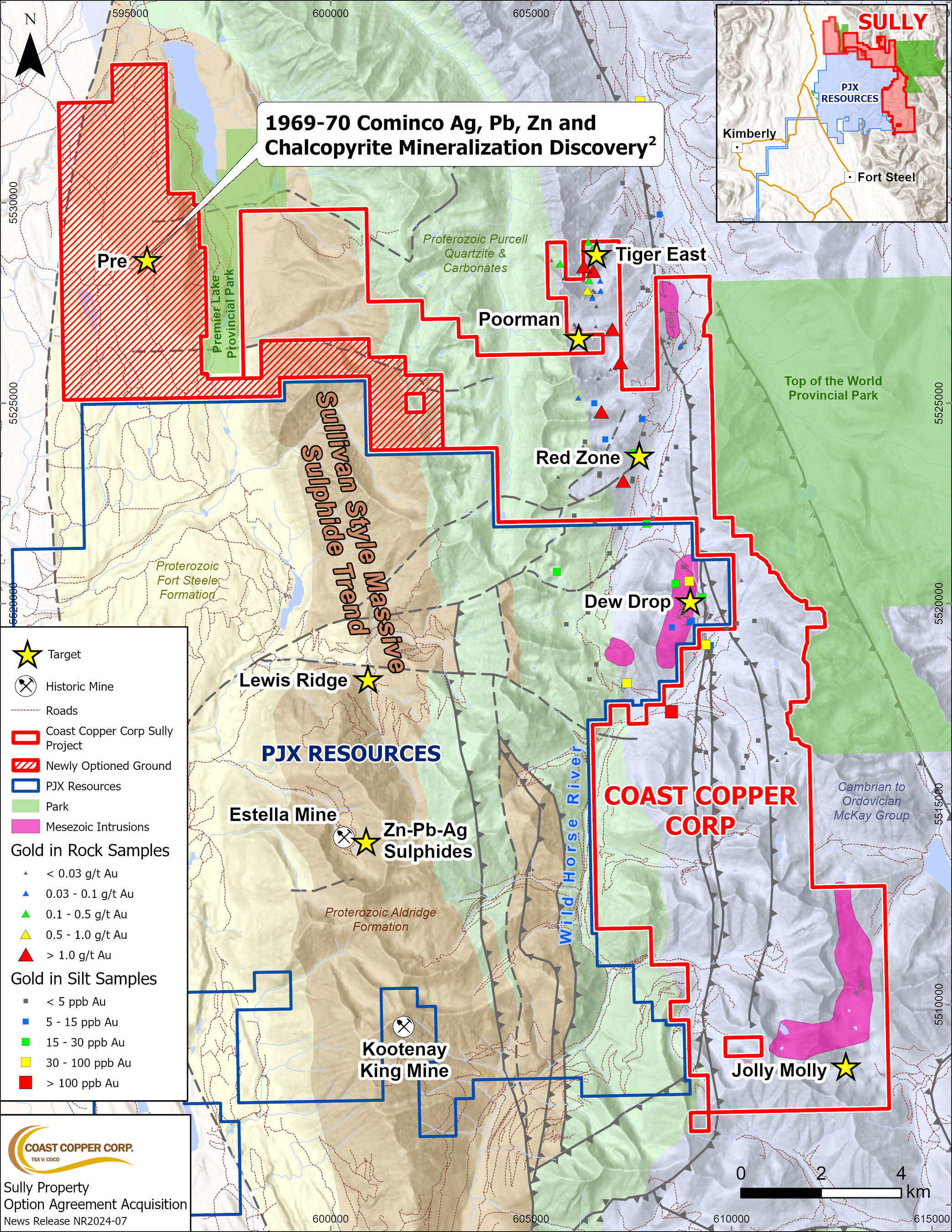 NR2024-07 Figure 1: Sully Property (CNW Group/Coast Copper Corp.) NR2024-07 Figure 1: Sully Property (CNW Group/Coast Copper Corp.)