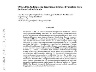 iKala’s AI team has developed a traditional Chinese validation set TMMLU+ aids in validating Traditional Chinese AI models and has received endorsement from a leading AI academic conference.