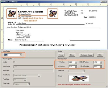 ezCheckprinting layout