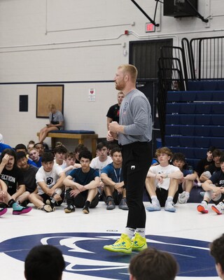 Bo Nickal gives back to aspiring wrestlers as one of the sport's most sought-after speakers.