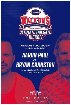 Aaron Paul and Bryan Cranston to Compete in a Mad Michelada Showdown at Walk-On's Sports Bistreaux in Las Vegas