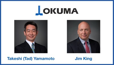 Okuma Corporation proudly announces personnel appointments for two of the company’s leadership members, Mr. Takeshi (Tad) Yamamoto and Mr. Jim King, to further support its global growth initiatives and evolving customer needs within the manufacturing industry.