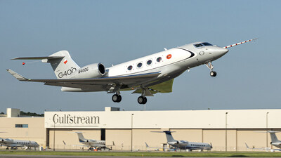 Gulfstream Aerospace Corp. today announced the all-new Gulfstream G400 successfully completed its first flight, officially launching the flight test program and further expanding Gulfstream’s ultramodern, high-technology family of next-generation aircraft.